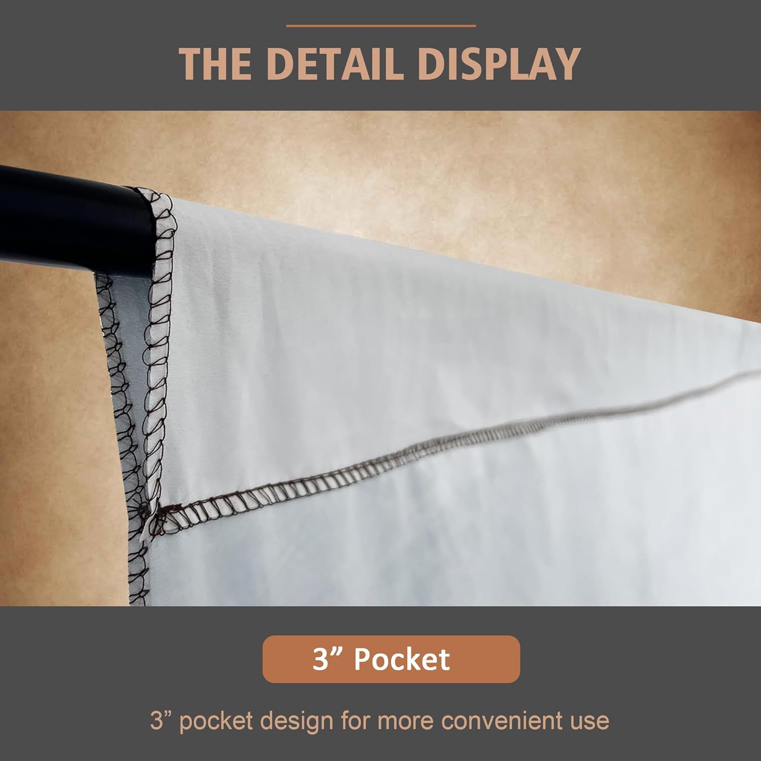 Abstract Brown Professional Photography Backdrop for Adult Portrait Photo Props Booth Background Photoshoot Studio with Thick Ployester Fabric Roller Pocket on Top