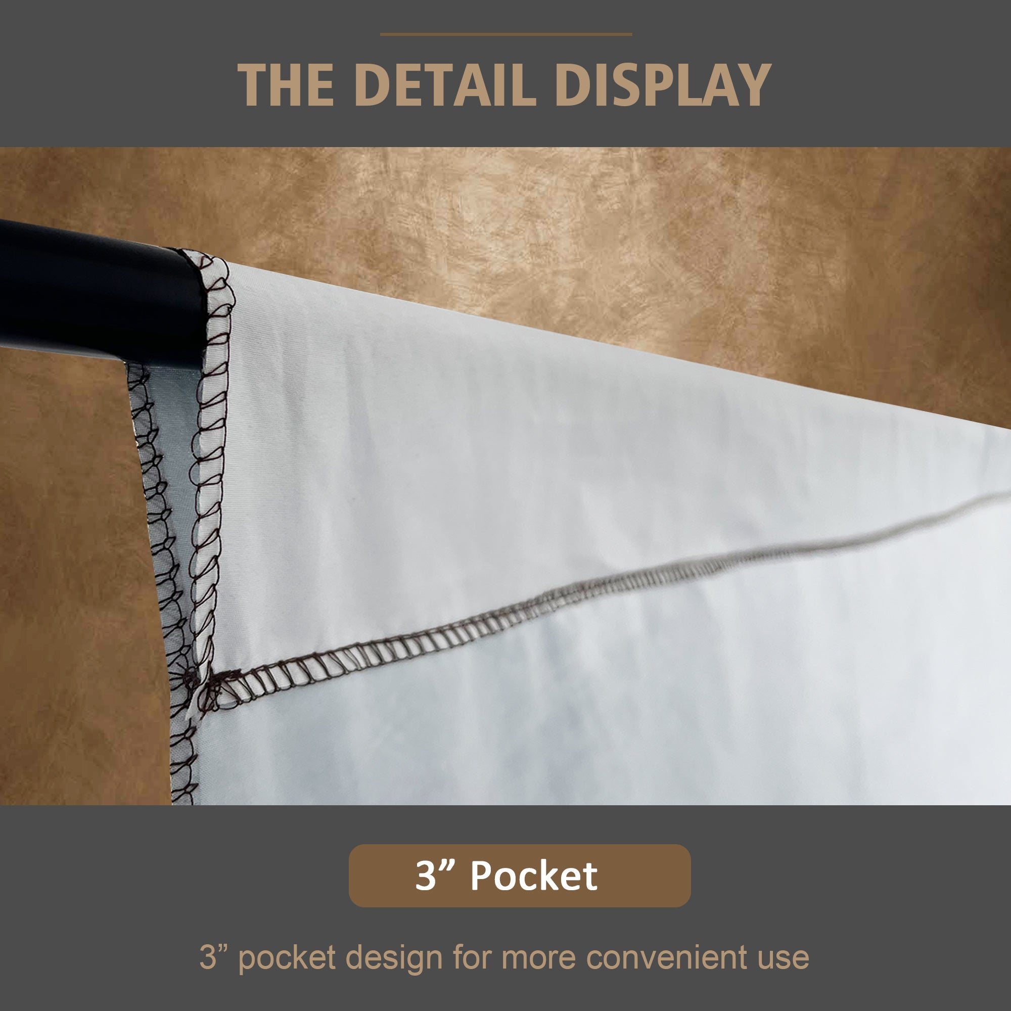 Abstract Dark Brown Professional Photography Backdrop for Adult Portrait Photo Props Booth Background Photoshoot Studio with Thick Ployester Fabric Roller Pocket on Top