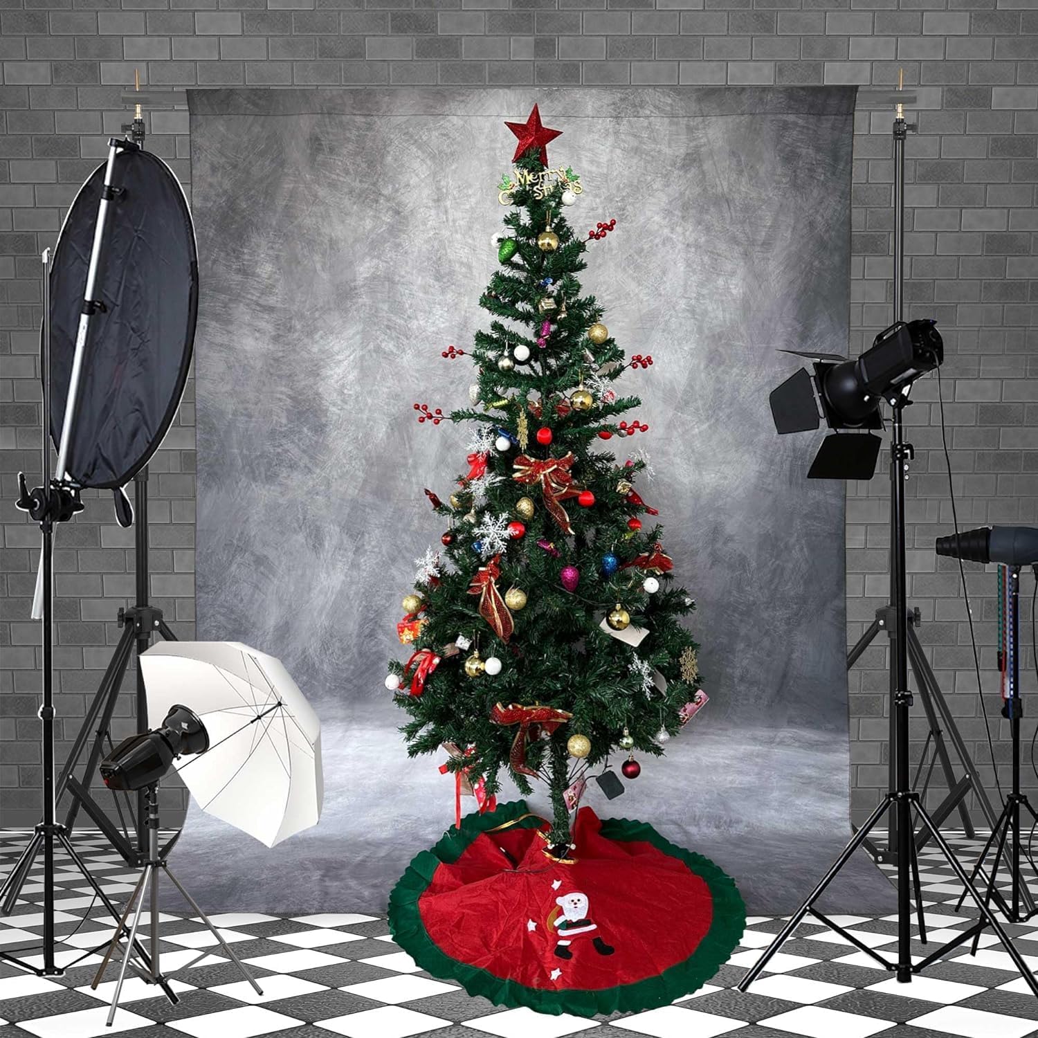 Abstract Grey Professional Photography Backdrop for Adult Portrait Photo Props Booth Background Photoshoot Studio with Thick Ployester Fabric Roller Pocket on Top