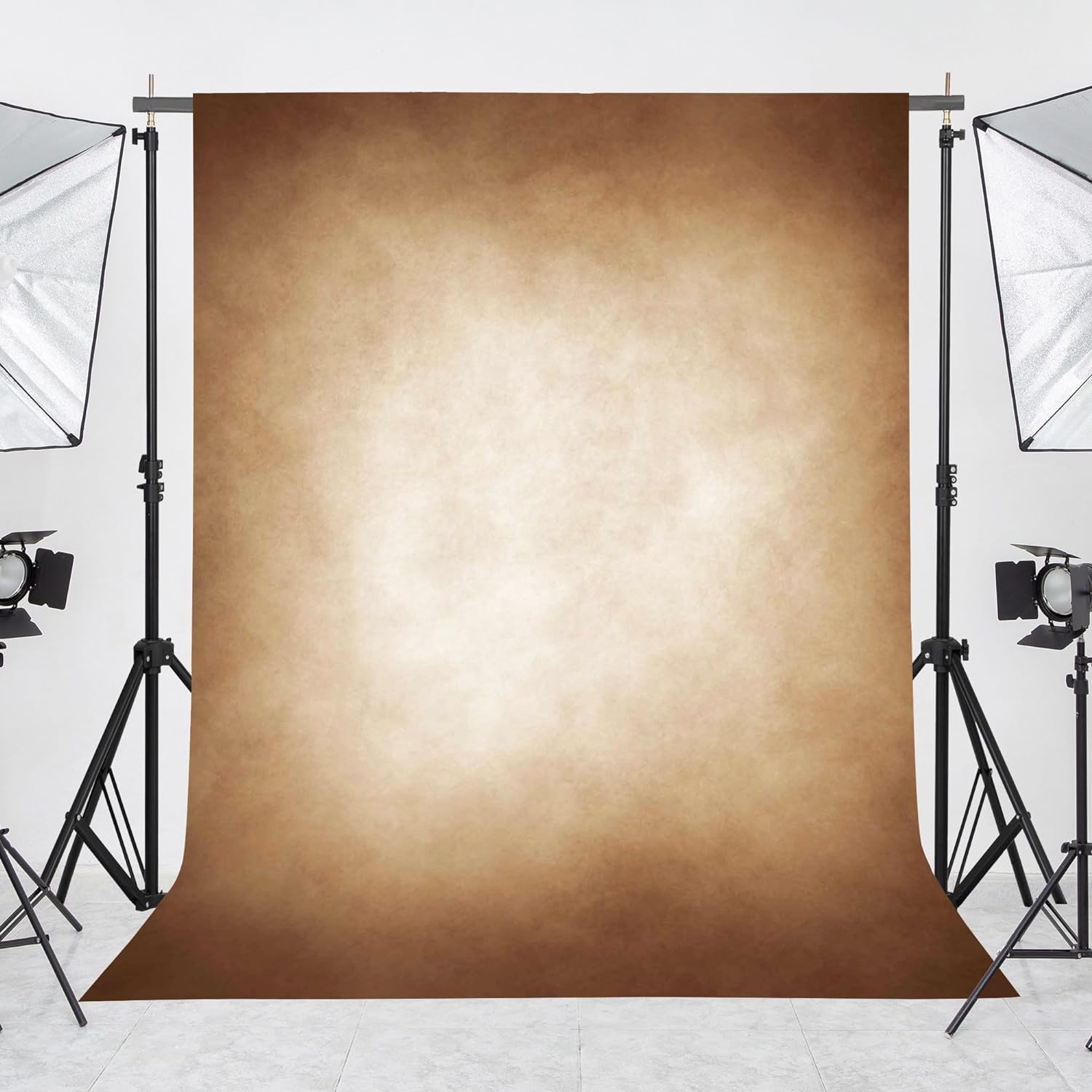Abstract Brown Professional Photography Backdrop for Adult Portrait Photo Props Booth Background Photoshoot Studio with Thick Ployester Fabric Roller Pocket on Top