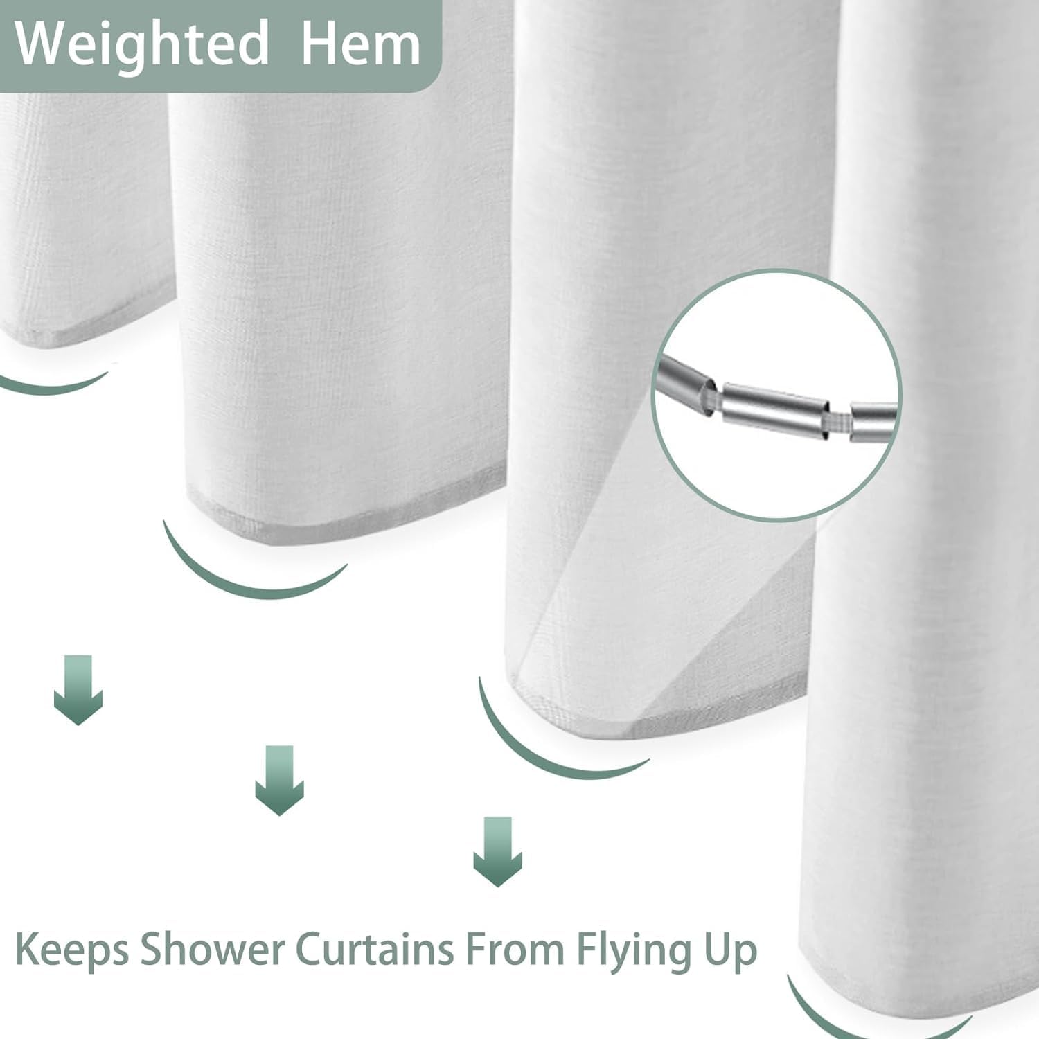 Boho Mid-Century Leaf Shower Curtain Set - Chic Green Abstract Design, Tropical Watercolor, Modern Bathroom Decor with Hooks - Washable Fabric