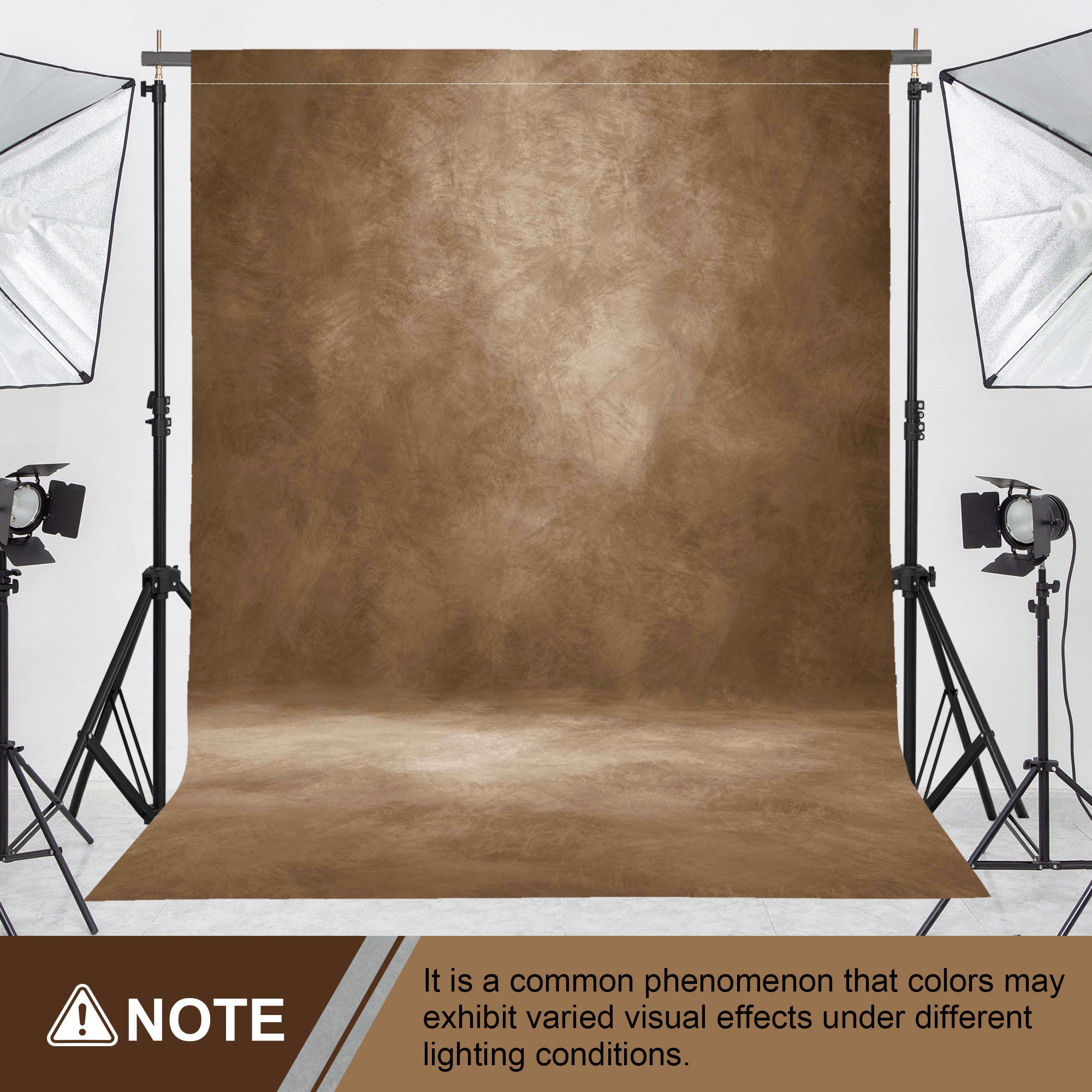 Abstract Dark Brown Professional Photography Backdrop for Adult Portrait Photo Props Booth Background Photoshoot Studio with Thick Ployester Fabric Roller Pocket on Top
