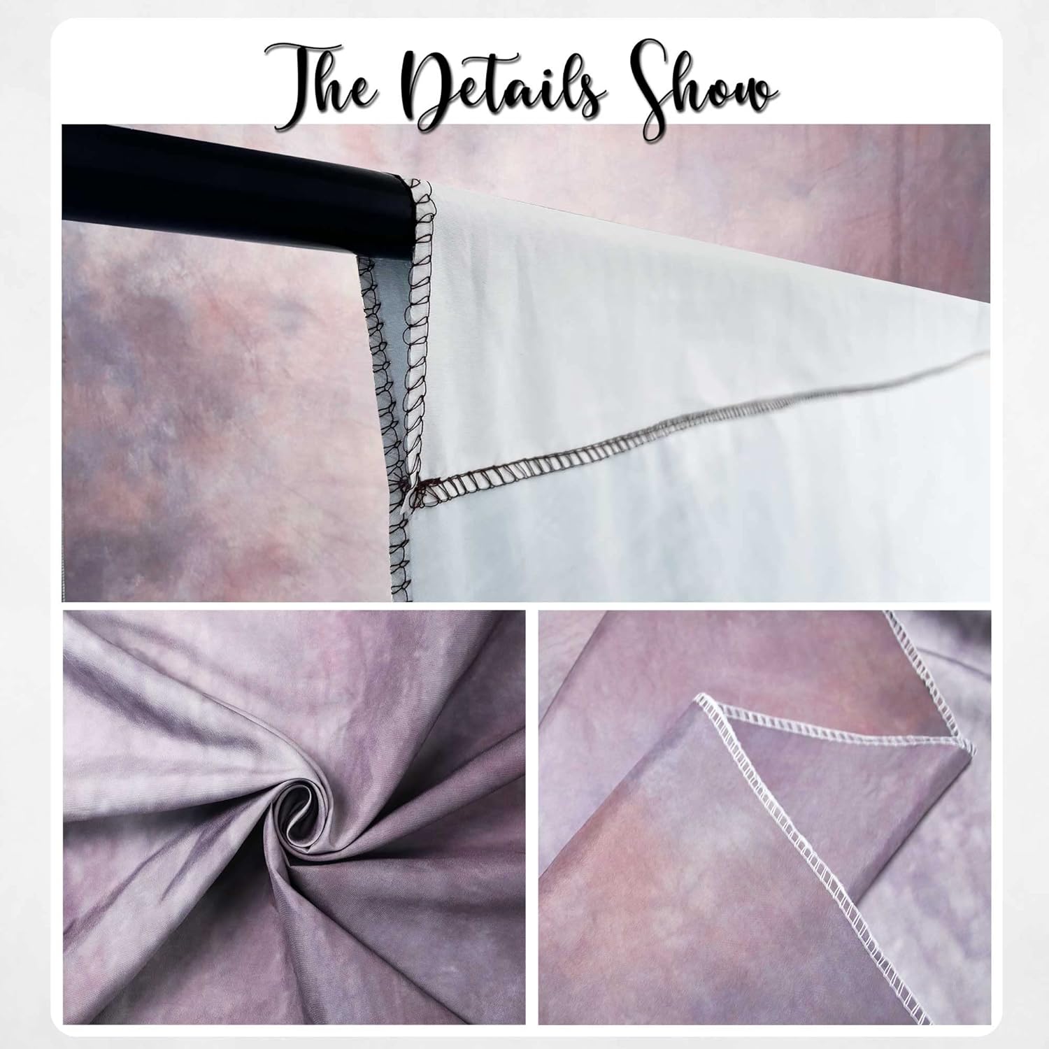 Abstract Purple Professional Photography Backdrop for Adult Portrait Photo Props Booth Background Photoshoot Studio with Thick Ployester Fabric Roller Pocket on Top