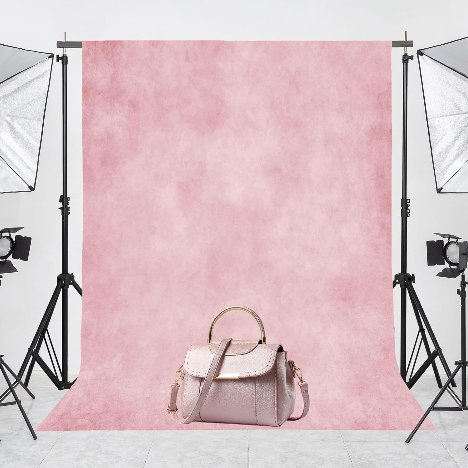 Abstract Pink Professional Photography Backdrop for Adult Portrait Photo Props Booth Background Photoshoot Studio with Thick Ployester Fabric Roller Pocket on Top