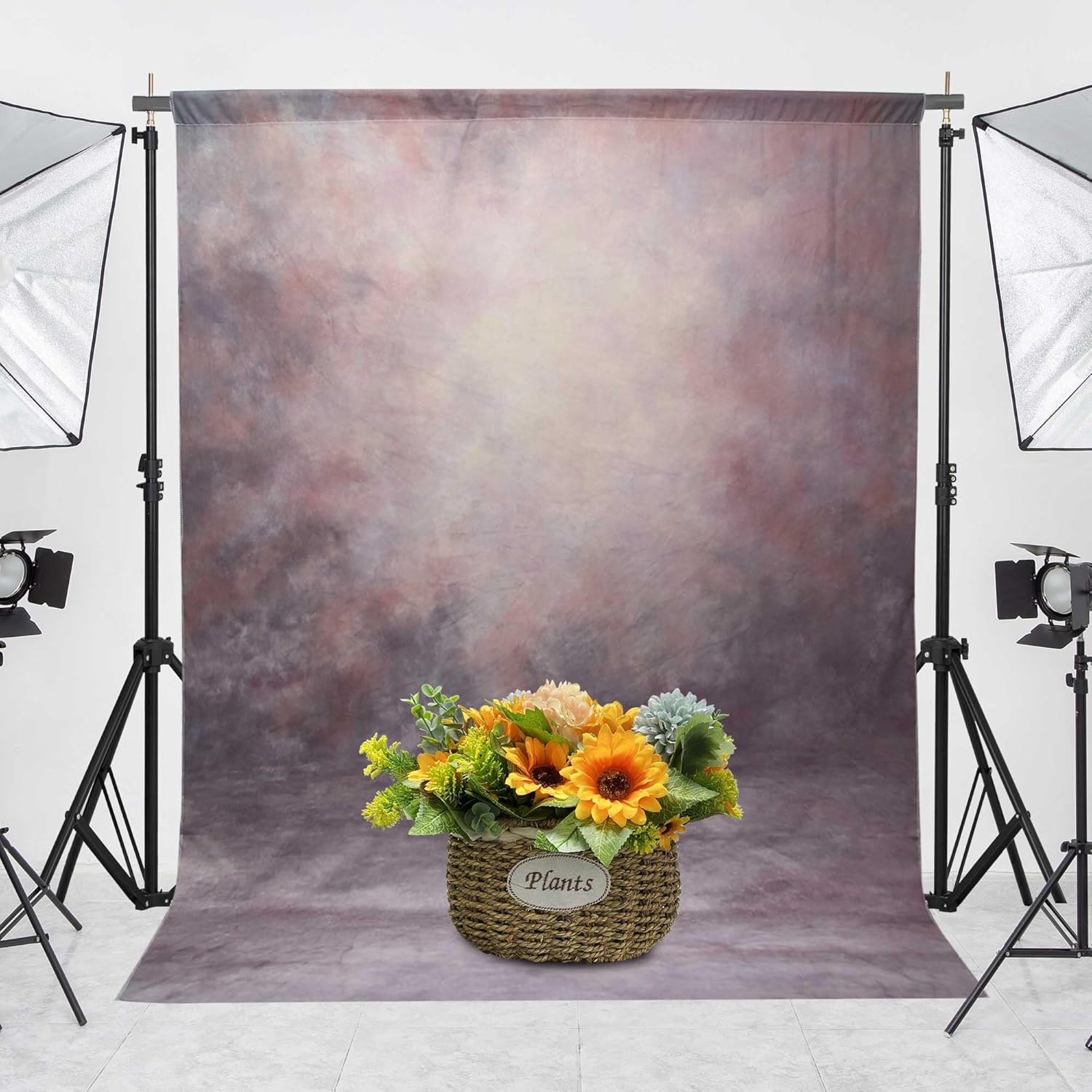 Abstract Purple Professional Photography Backdrop for Adult Portrait Photo Props Booth Background Photoshoot Studio with Thick Ployester Fabric Roller Pocket on Top