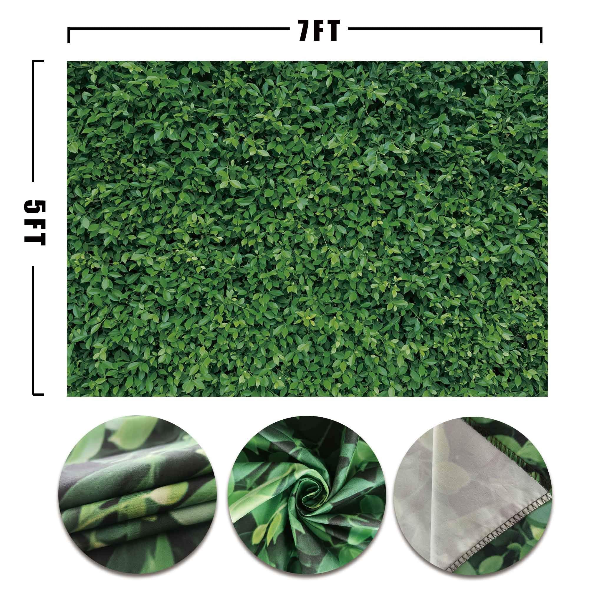 Polyester Spring Greenery Leaves Grass Nature Photography Backdrop Green Grass