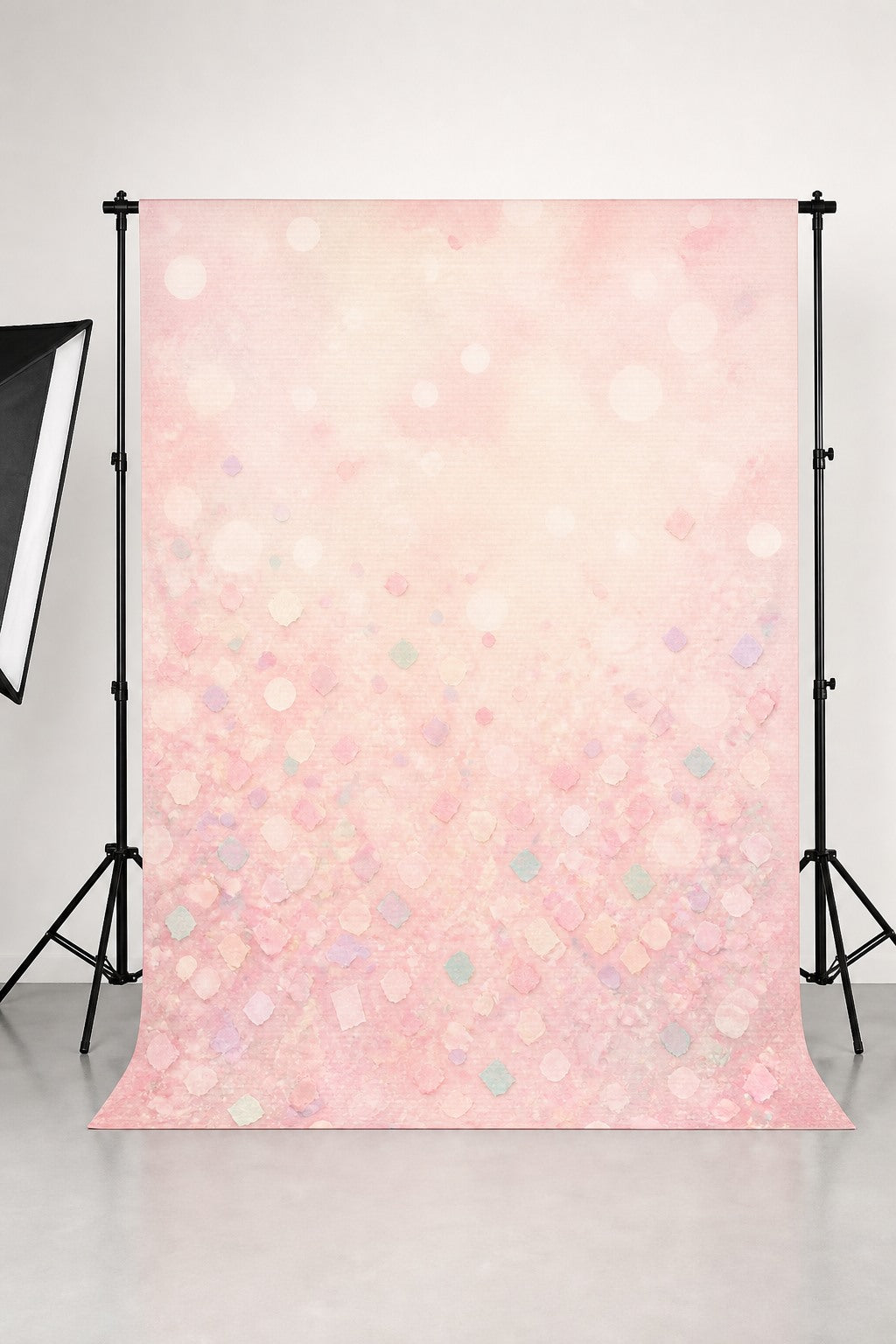 Pastel Confetti Cake Smash Photo Backdrop | 3 Sizes - studio photography backdrop, image 1 of 5