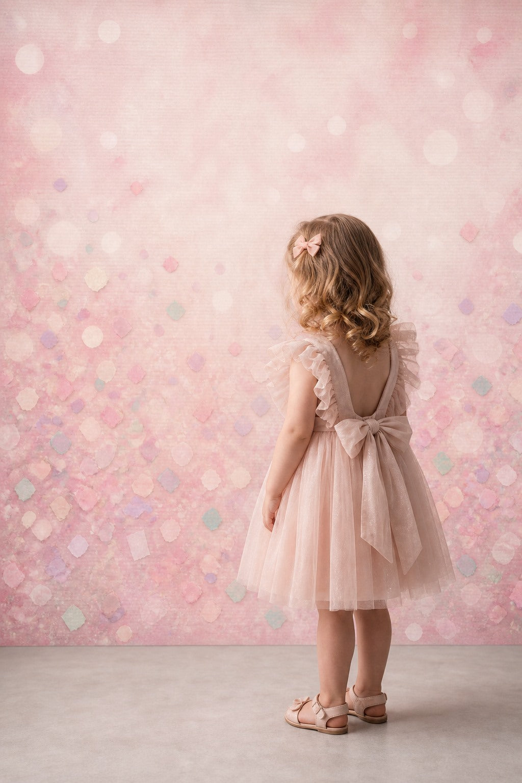 Pastel Confetti Cake Smash Photo Backdrop | 3 Sizes - studio photography backdrop, image 3 of 5