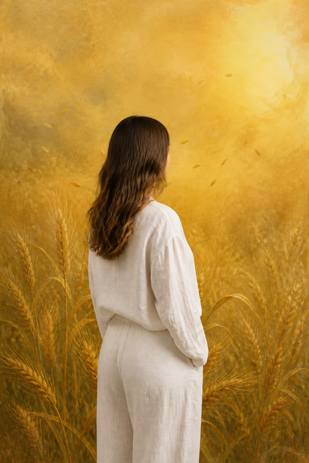 Golden Hour Wheat Field Thanksgiving Photography Backdrop