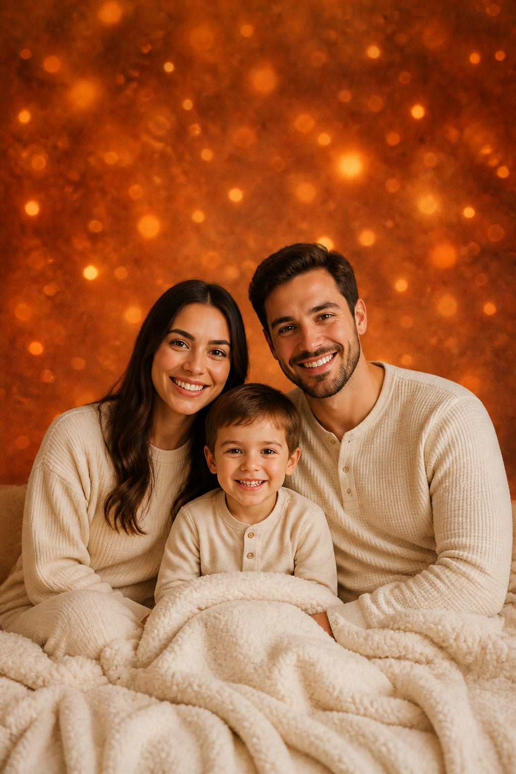 Portrait session using the Fireplace Ember Glow photography backdrop