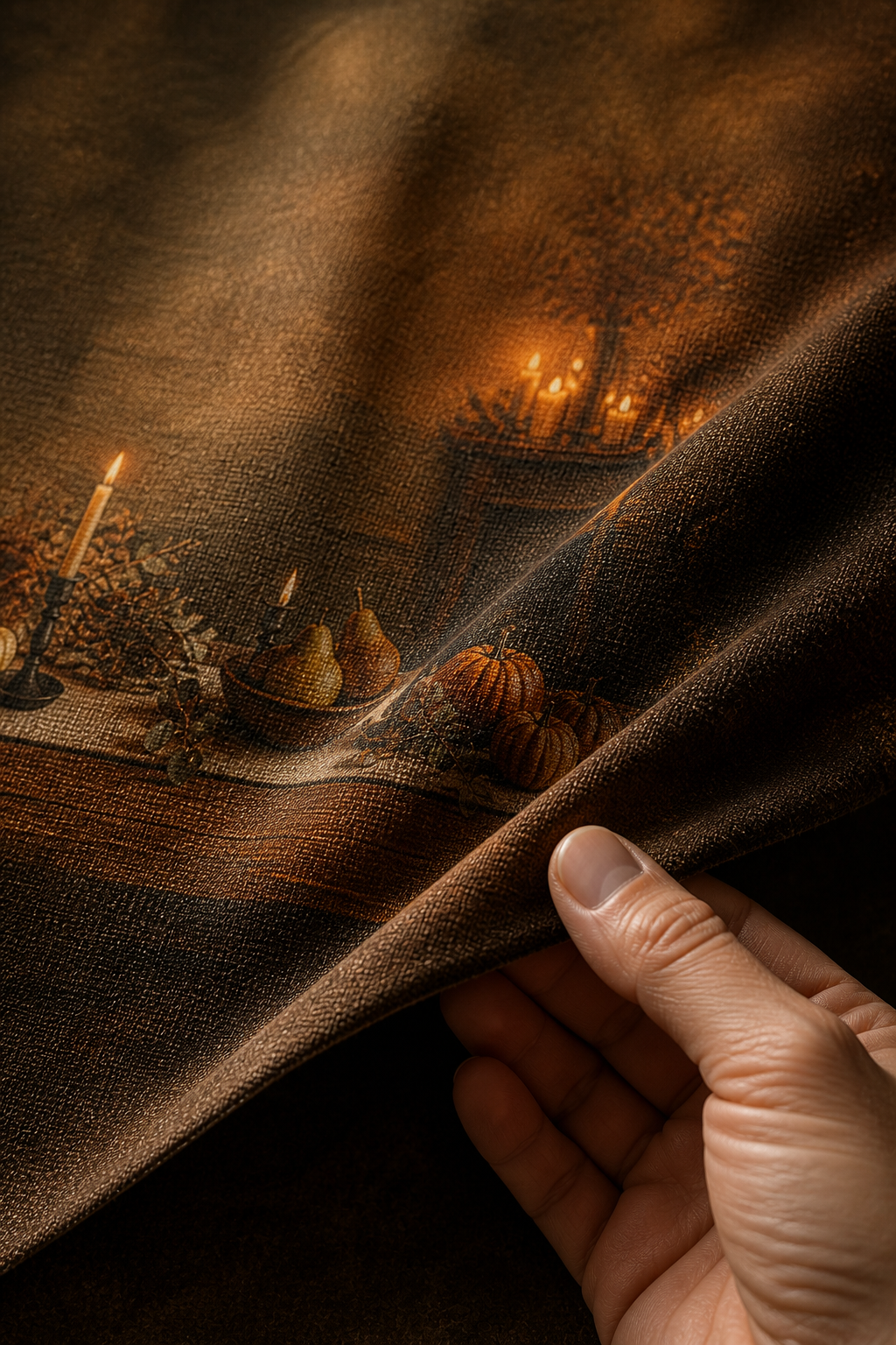 Harvest Table by Candlelight Thanksgiving Photography Backdrop