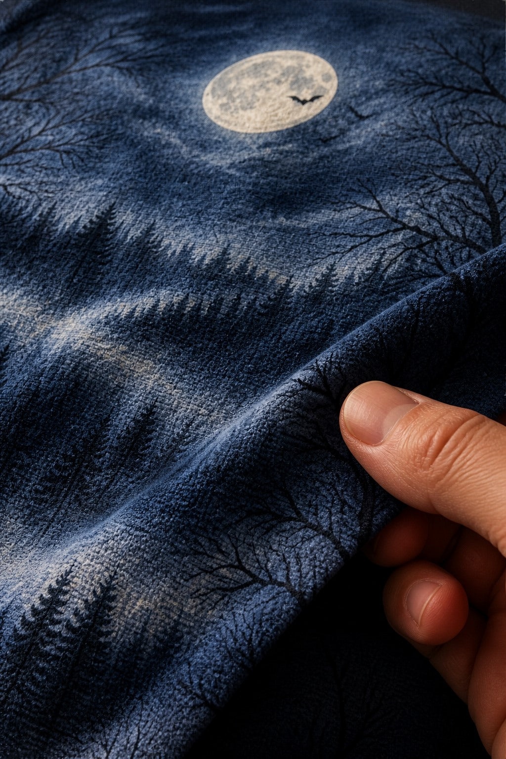 Moonlit Spooky Forest Halloween Photo Backdrop | 3 Sizes