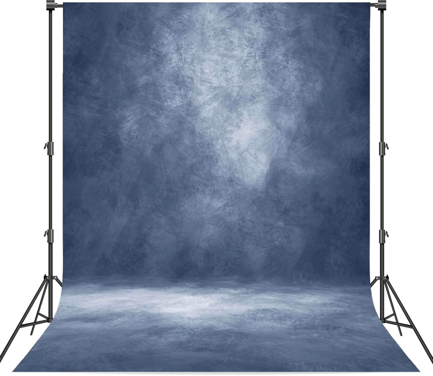 Abstract Blue Professional Photography Backdrop for Adult Portrait Photo Props Booth Background Photoshoot Studio with Thick Ployester Fabric Roller Pocket on Top