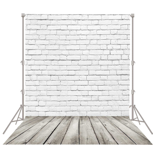 Haboke Rustic Wooden Board Wall Photography Backdrop for Studio Portraits