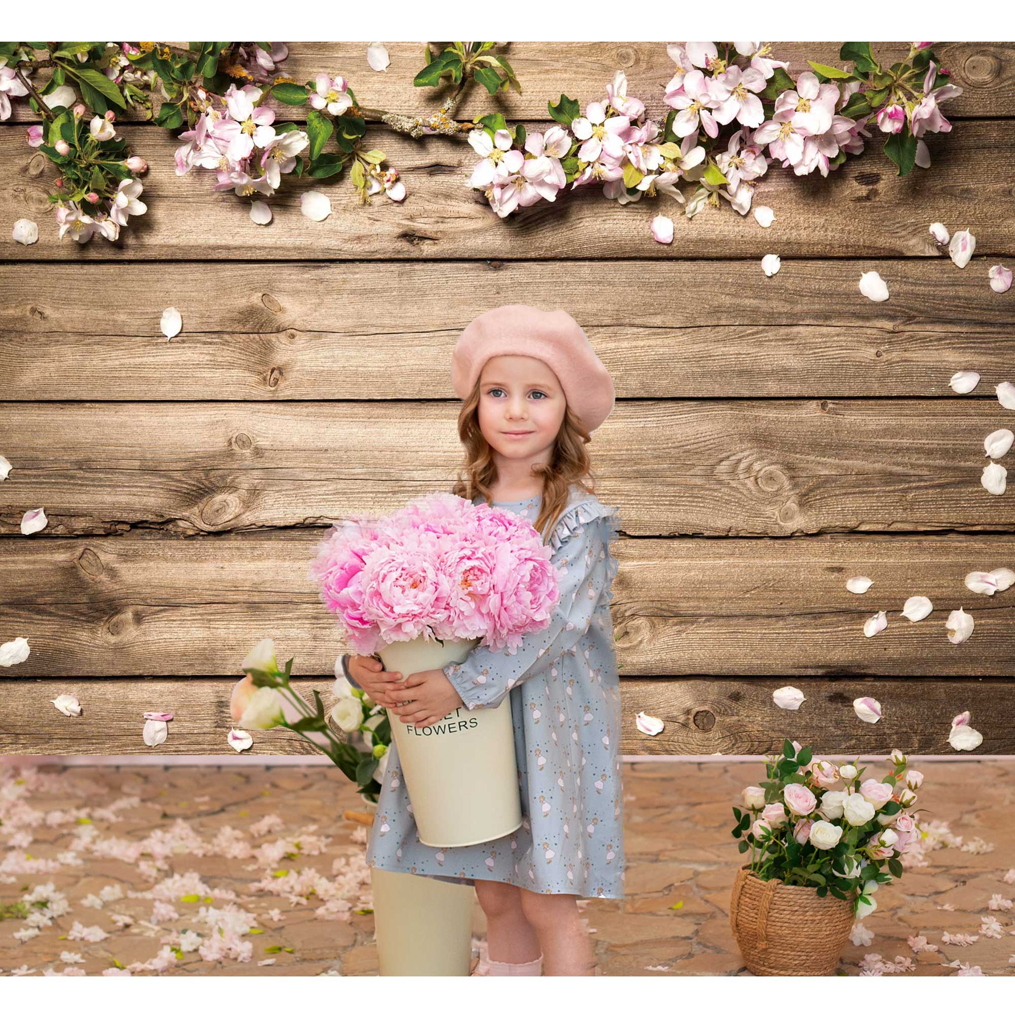 Spring Backdrop for Photography Flower wood Wall Butterfly Decor Background Newborn Baby Portrait Easter Spring Photo Backdrop Shoot Booth Props