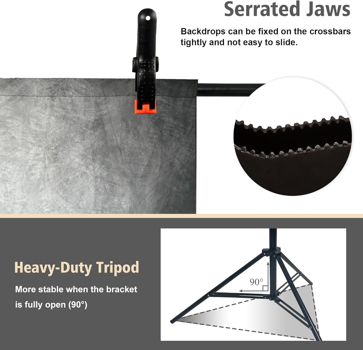 Haboke Bold Stable Backdrop Stand Adjustable Kit 10x10FT