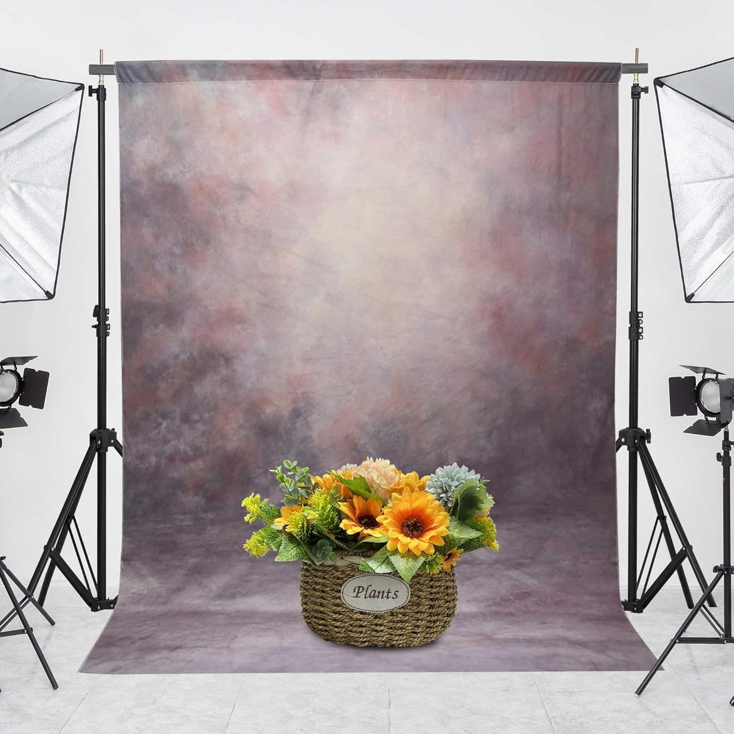 Haboke Blush Pink Abstract Texture Microfiber Backdrop for Portrait Studios