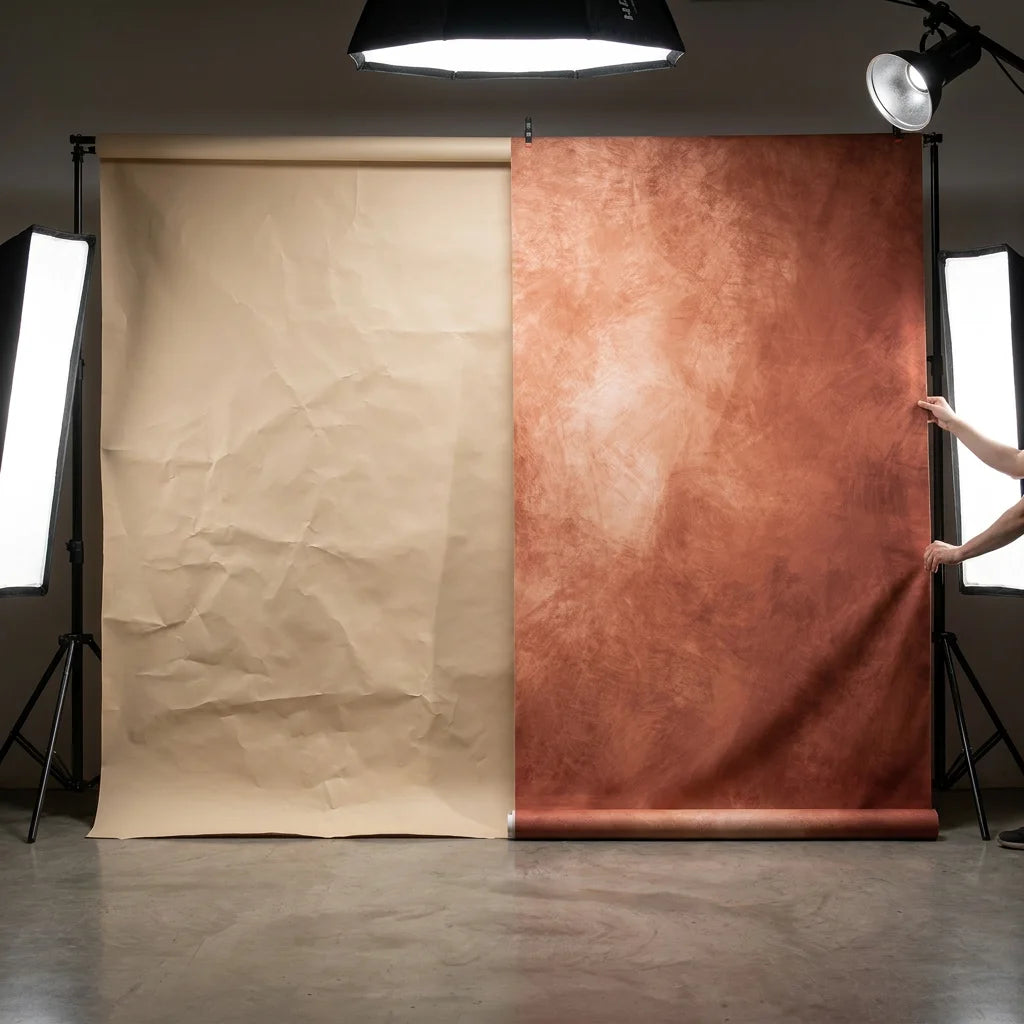 Vintage Orange Sand Abstract Microfiber Backdrop - 8x10ft / 8x12ft Professional Studio Background