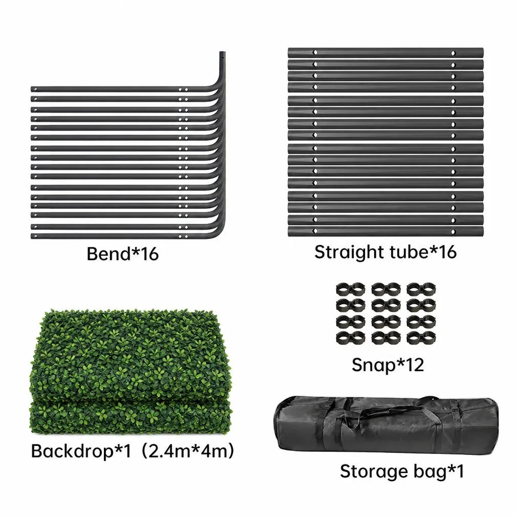 Folding Screen Backdrop 2.4x4m | Green Hedge Streaming Background