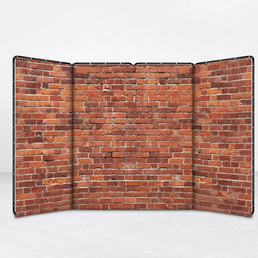 Folding Screen Backdrop 2.4x4m | Red Brick Wall Streaming Background