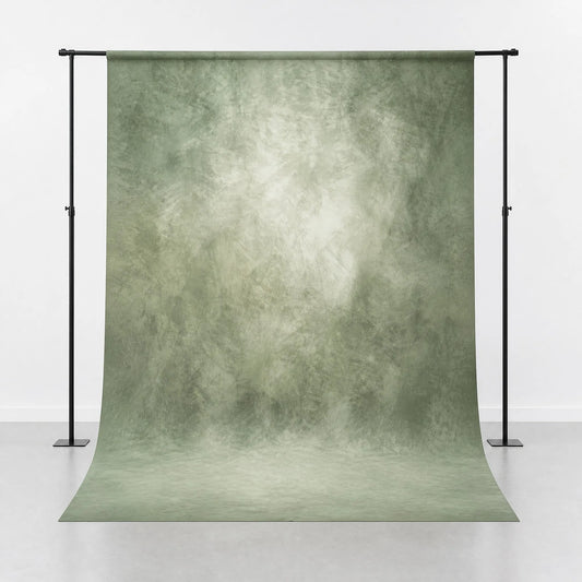 Sage green concrete microfiber backdrop in bright high-key studio