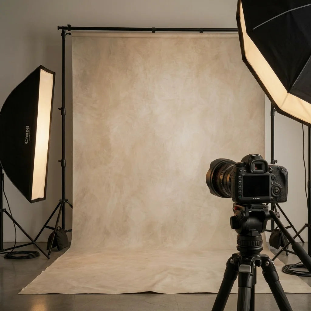 Vintage Warm Sand Monochromatic Microfiber Backdrop - Pro Studio Background