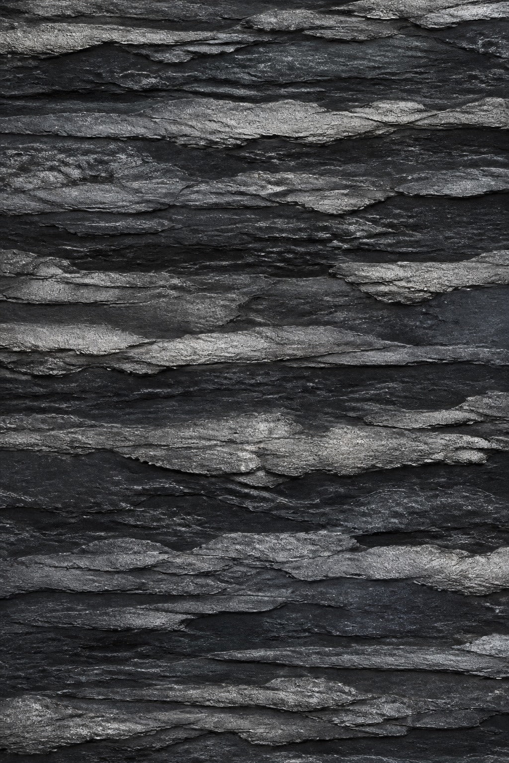 Charcoal Rock Strata Photo Backdrop - Dark Gray Textured Studio Background | 3 Sizes
