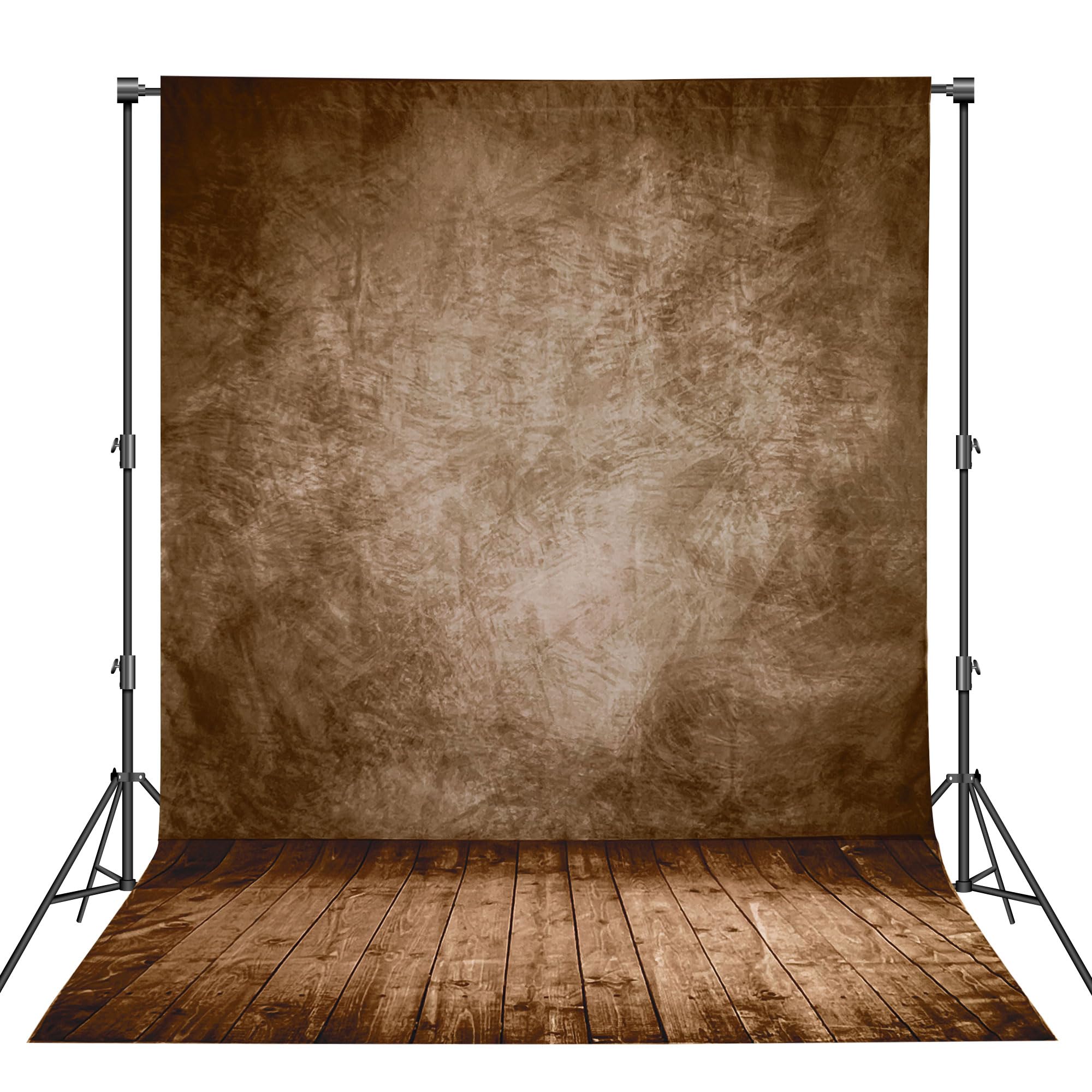 Professional Abstract Portrait Photography Backdrop,Wall with Wood Floor Backdrop for Kids Photography Baby Newborn Cake Smash Photo Shoots Hypoallergenic Fabric Photography Props