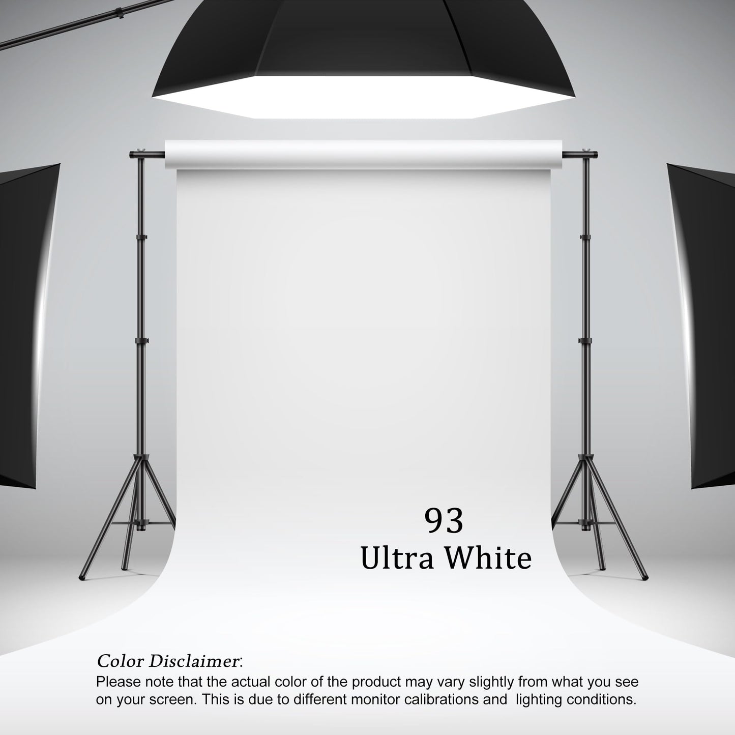 Haboke White Professional Seamless Paper Backdrop - 107 inches x 32.8 feet