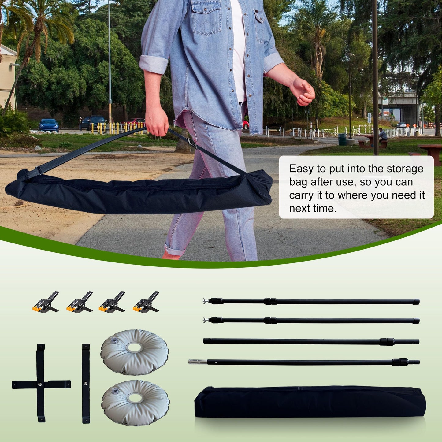 Haboke Bold Stable Backdrop Stand Adjustable Kit 10x10FT